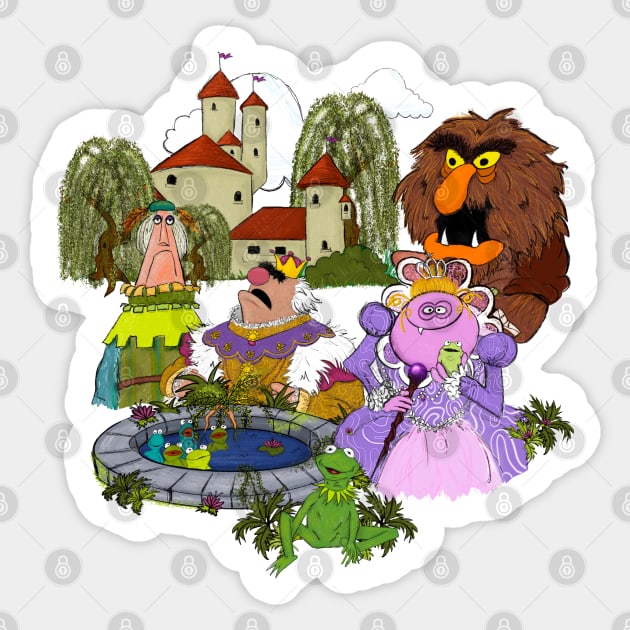 Muppet Frog Prince Sticker by Debra Forth